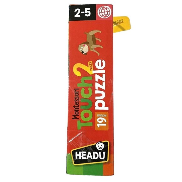 Headu Montessori THE FARM Touch 2 Pieces Puzzle Preschool Made in Italy - Picture 4 of 10